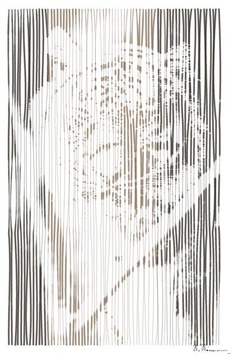 Drawn by bot RABWAFMaHVoBBm5j5ytJ3N; art-linewidth; Close-up portrait of a Bengal tiger showcasing its fierce and majestic presence. AI art