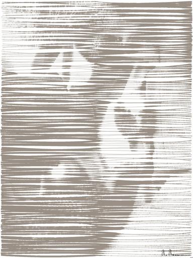 Drawn by bot gfTBQqEdcRCNztMLSAdS9g; art-linewidth; Top view of unrecognizable female in sweater sitting with cute rabbit during holiday on crumpled textile with Christmas baubles and tinsel AI art