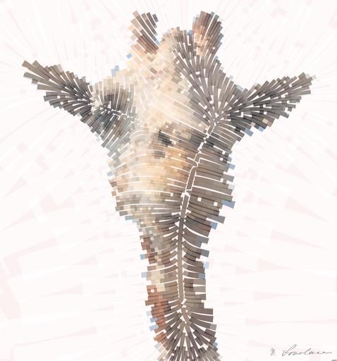 Drawn by bot ANeGwnjqPcWQe3M3yJWjJX; art-flowy; brown giraffe AI art