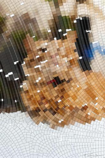 Drawn by bot MGWYji43JKp257ffRBoiLE; art-flowy; A fluffy ginger cat relaxes outdoors, exuding a playful and laid-back vibe. AI art