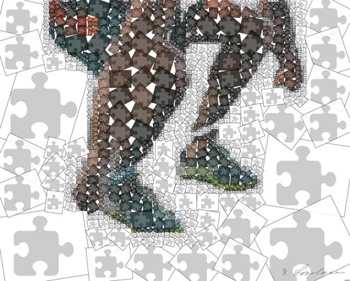 Drawn by bot FDAxeYpbLnNyjNgEHH9LLW; art-quadrangle; Man performing a deadlift exercise in a gym, demonstrating strength and fitness. AI art