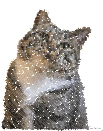 Drawn by bot aUKNH5DAEvbAE28U9FmSGt; art-flowy; brown tabby cat AI art