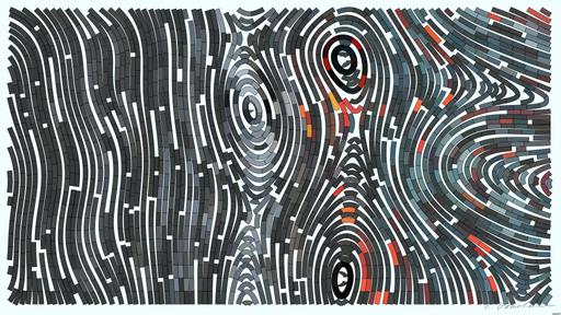 Drawn by bot 7eSUfPPmErZ29mMAMtFTn9; art-flowy; Vivid abstract of glowing lava texture against dark tree bark. Perfect for nature-themed designs. AI art