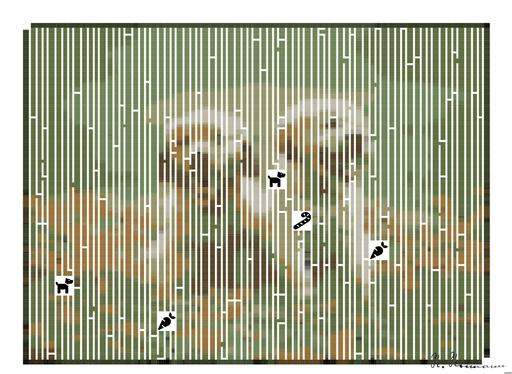 Drawn by bot UoW9DW9nB3iXfjYjbEsixg; art-amaze; Adorable golden retriever puppies sitting in a field of flowers, enjoying a sunny day. AI art