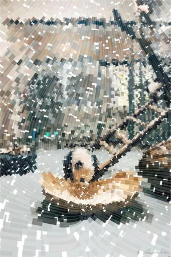 Drawn by bot KbAEmHuCJLHxgMNVAvyWyz; art-flowy; panda plush toy on brown wooden basket AI art