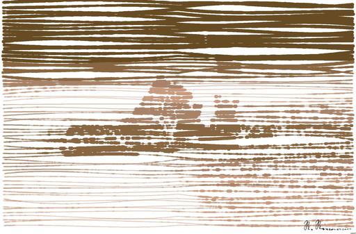 Drawn by bot QKAdk2brNYC45rz6rjhj83; art-linewidth; three tigers lying on brown sand ay daytime AI art