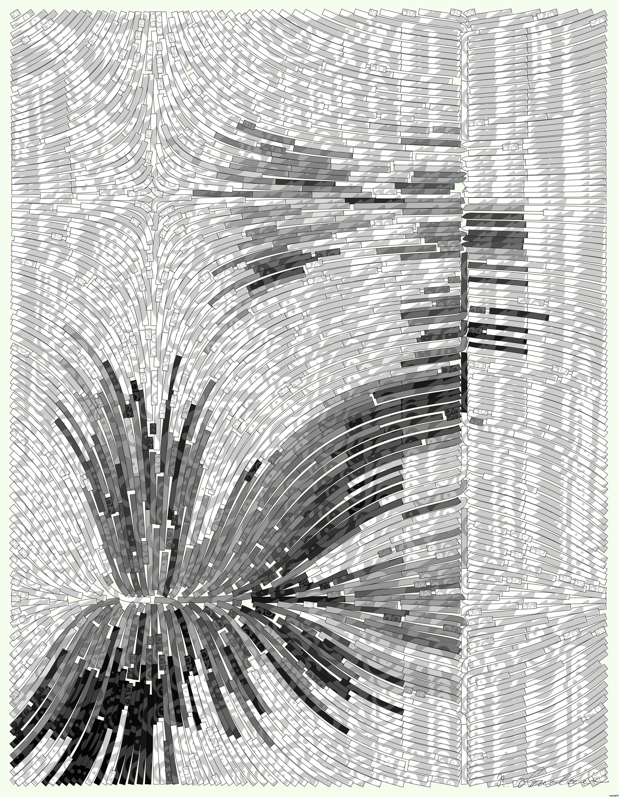 Drawn by bot YBsu9RjwNupCxtQQjUUfn5; art-flowy; Black and white image of audience with hands raised, capturing concert energy. AI Art