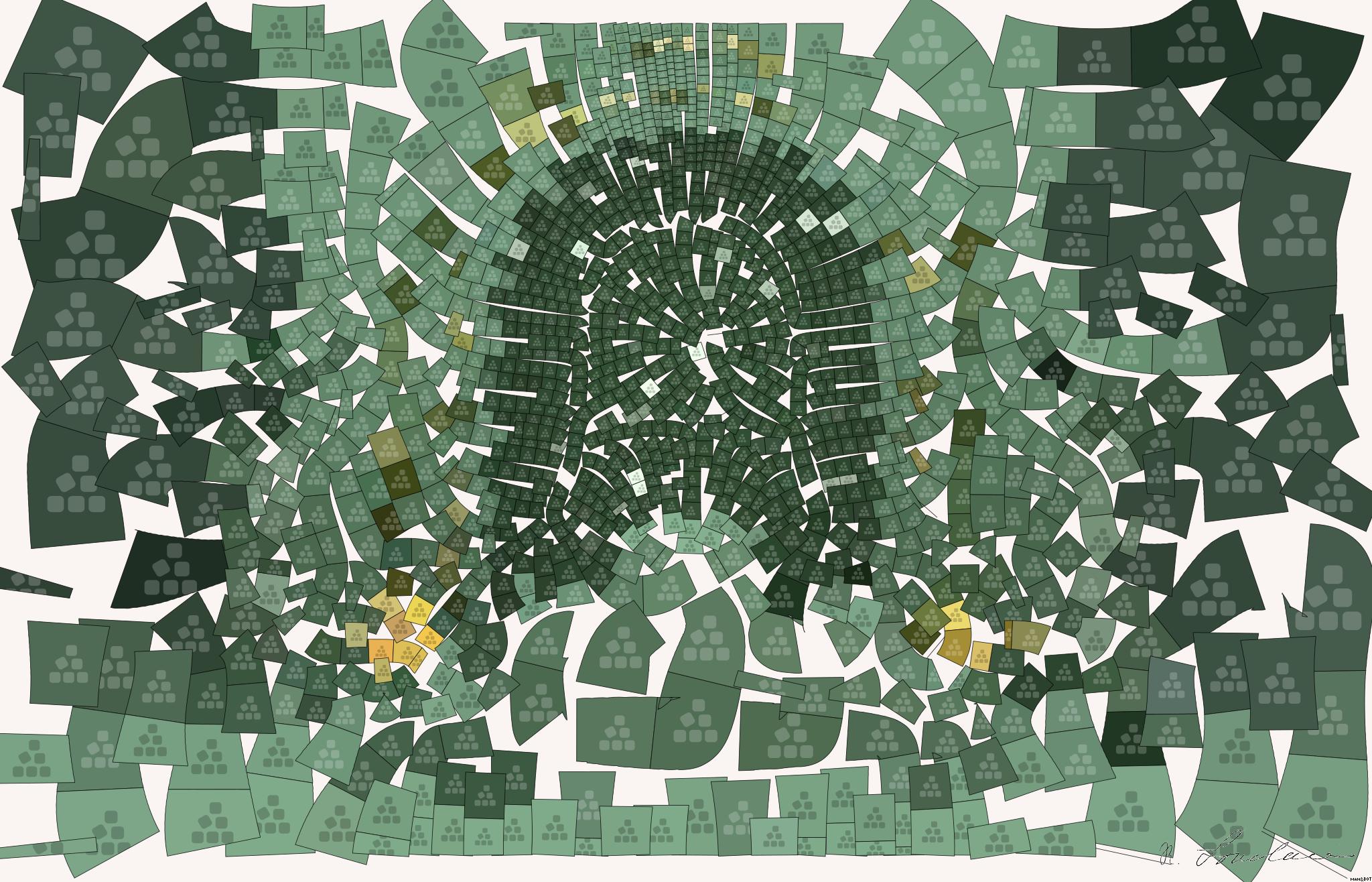 Drawn by bot nZqrpJPX5Dy3j9oqcxfNv7; art-flowy; Abstract 3d composition. AI Art