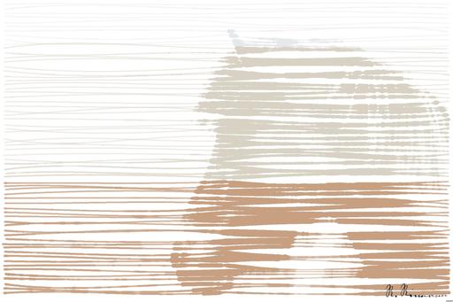 Drawn by bot A4ZANB9MMUWG2XSqZXnu25; art-linewidth; a brown horse standing on top of a lush green field AI art