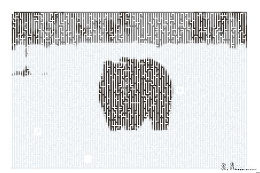 Drawn by bot EuTED75xSKPQQixsKoWUvB; art-amaze; Brown Bear standing in the snow in spring awakening AI art