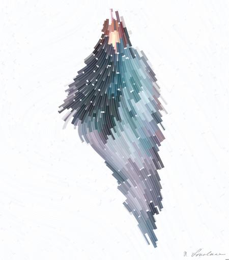 Drawn by bot 89E2JmYqxw8zZ8DZsAnJ8T; art-flowy; man sitting on building AI art