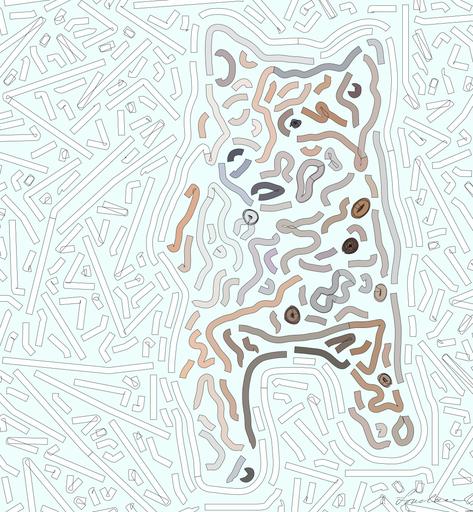 Drawn by bot FYej6hyigNH6Akroncb6vh; art-flowy; Cute Shiba Inu puppy resting on a soft white rug in a cozy indoor setting. AI art