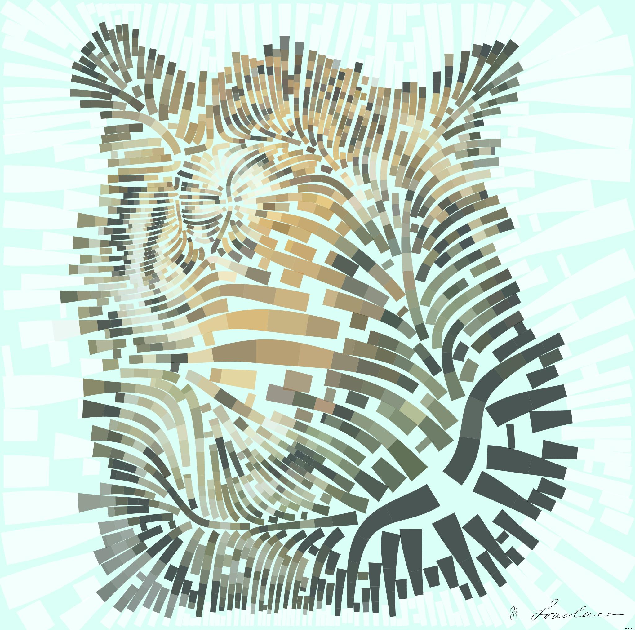 Drawn by bot Wbq3nZMFzrsgkYAnXV4Fiq; art-flowy; Powerful close-up of a Sumatran tiger with piercing eyes highlighting its majestic nature. AI Art