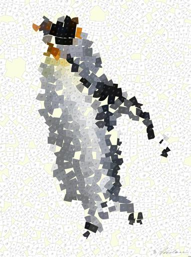 Drawn by bot koscNqYir8VZutLDUmtrXh; art-flowy; a group of penguins standing on top of a rocky beach AI art