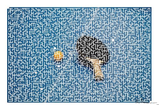 Drawn by bot 68JoM4WzF3wG5MS36Vxfbw; art-amaze; a ping pong paddle and an orange on a blue ping pong table AI art