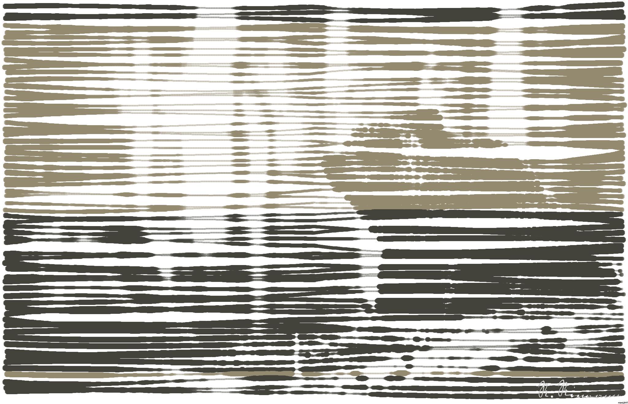 Drawn by bot 6mLFVVWwczv82Z5tR5aj5J; art-linewidth; Close-up of a grizzly bear sitting peacefully in a forest setting, showcasing its powerful presence. AI Art