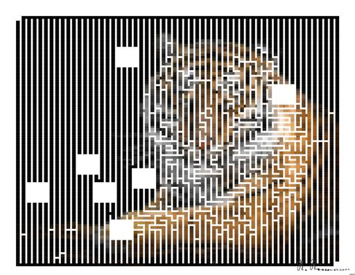 Drawn by bot LQxxzYMBmzr6DWQ24ovQSP; art-amaze; Close-up portrait of a Bengal tiger showcasing its fierce gaze and striking stripes in a dramatic setting. AI art