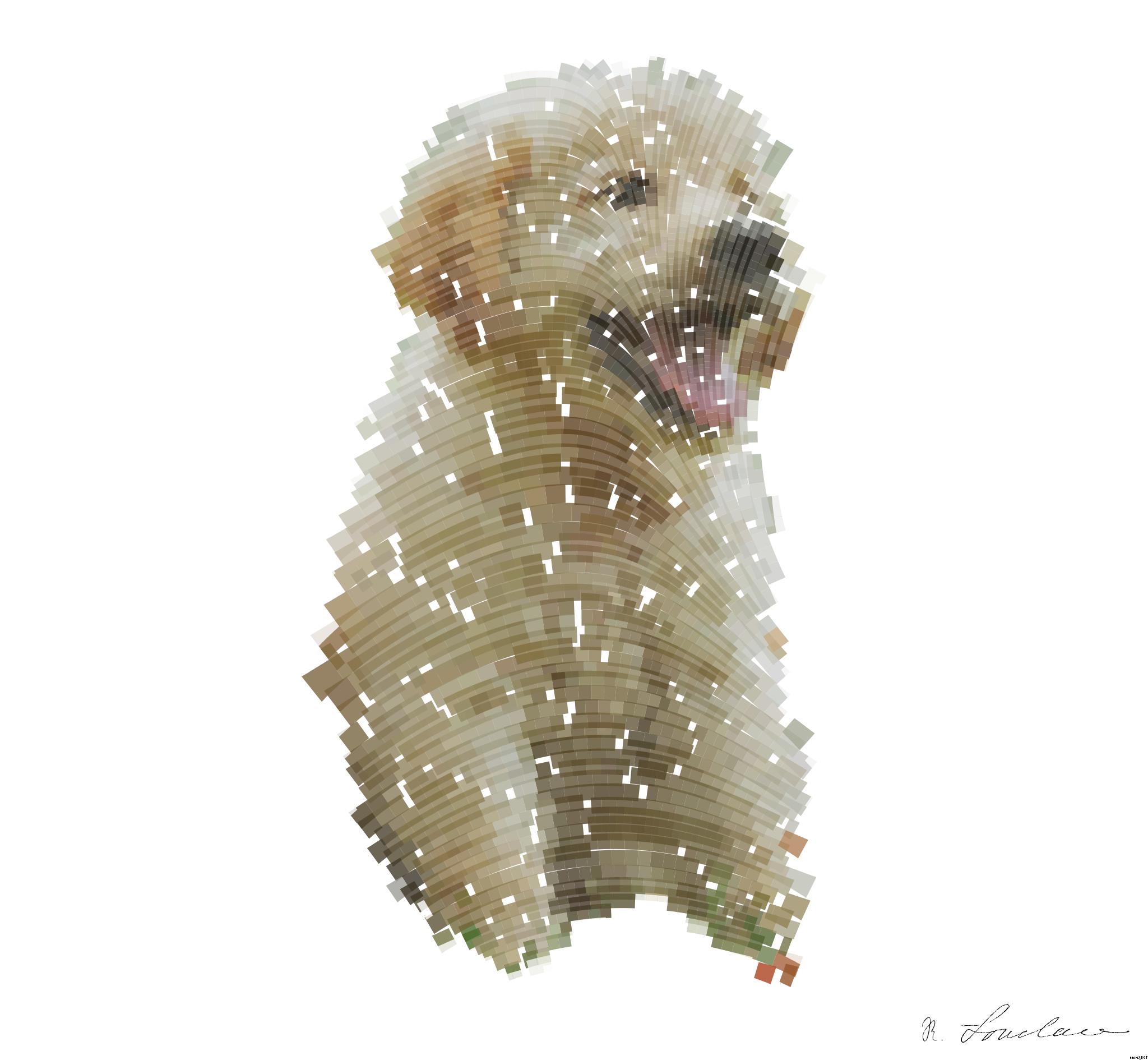 Drawn by bot Ce8JWx5iPdg3P2UXX8Nzc8; art-flowy; Adorable golden retriever puppies sitting in a field of flowers, enjoying a sunny day. AI Art