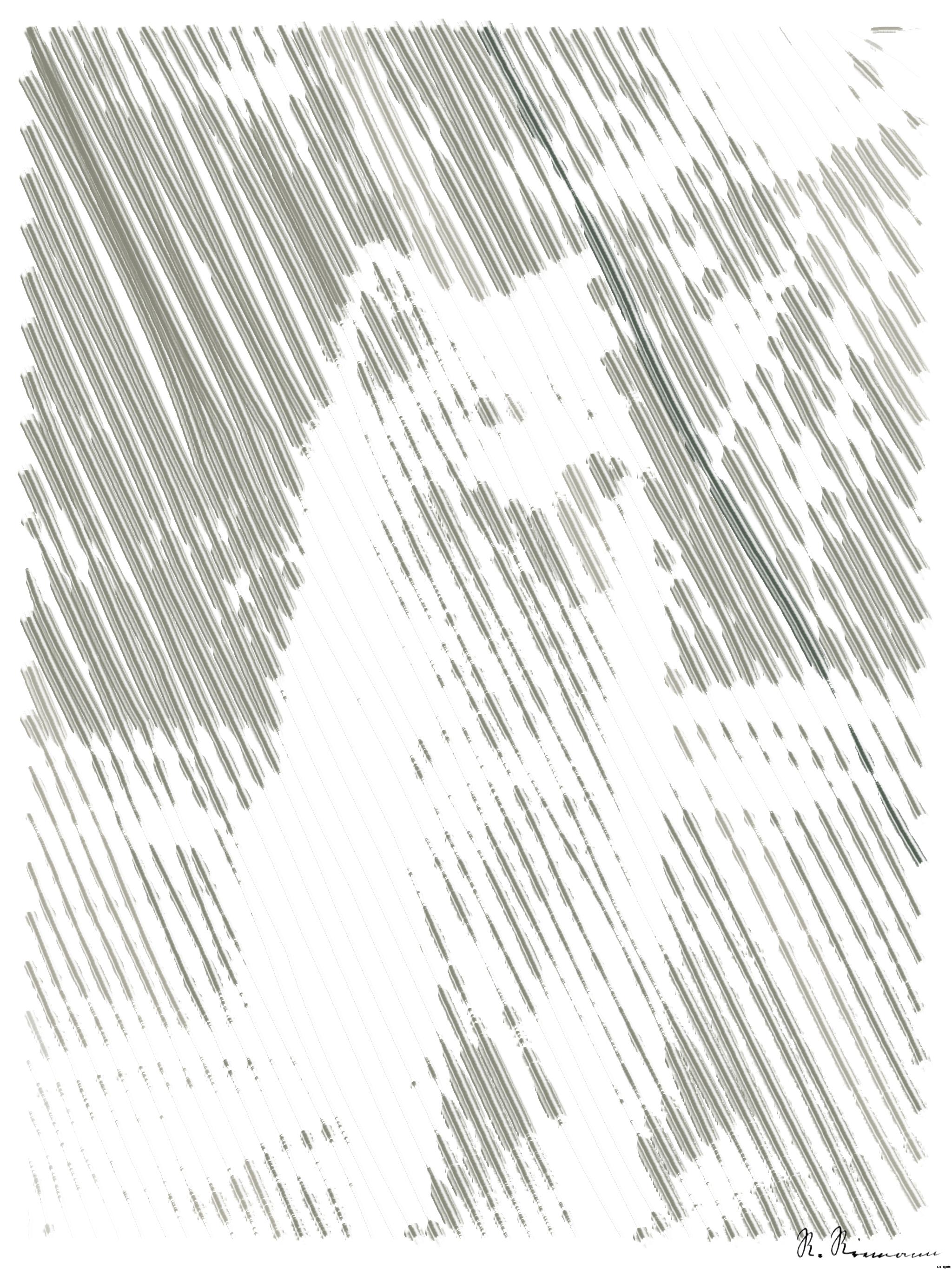 Drawn by bot ZhqkXG6M5HwCKBYnG8No8z; art-linewidth; long-coated white dog AI Art