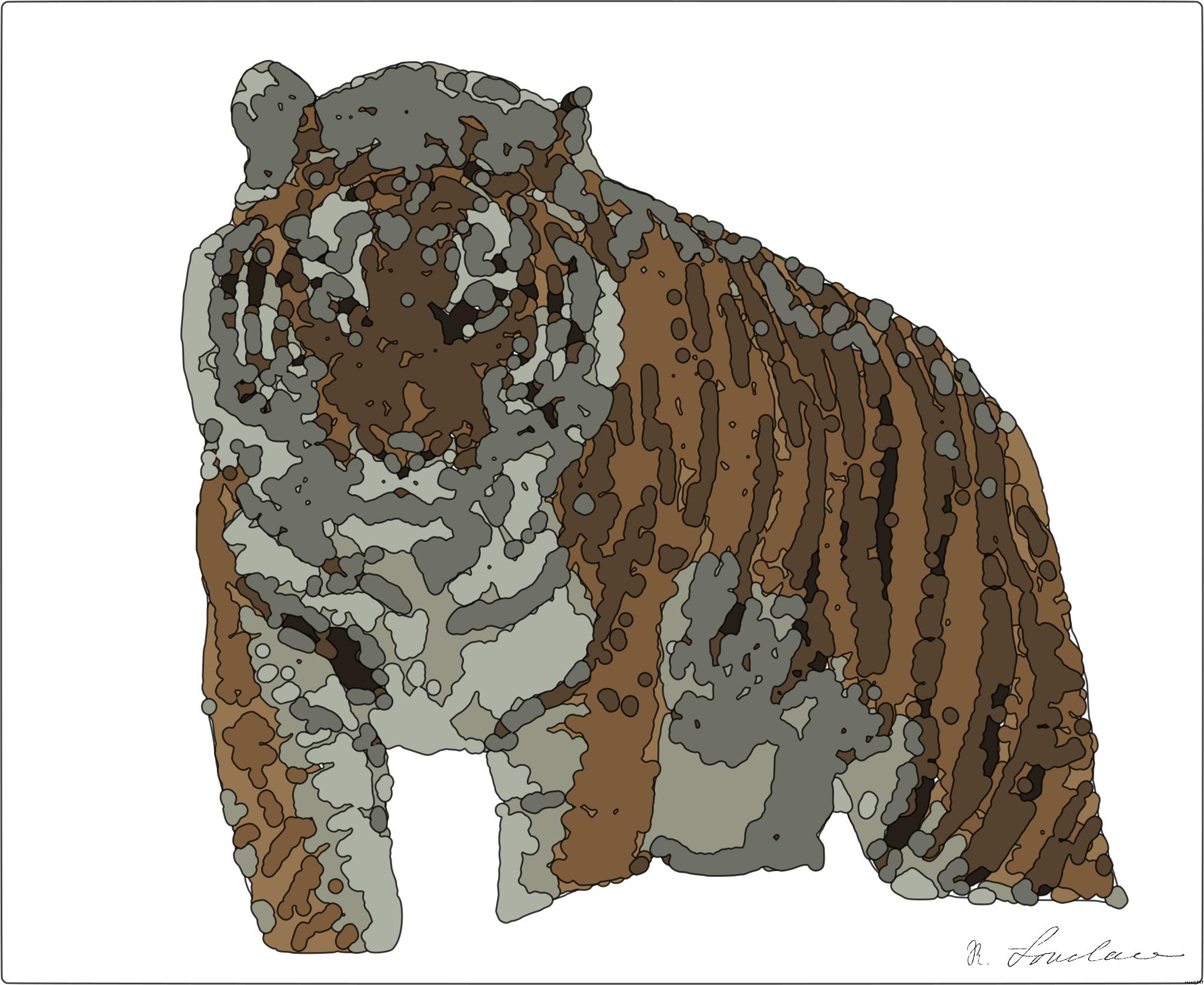 Drawn by bot Xa9rbopybVv8EqG2YsMaX8; art-bloby; A powerful tiger confidently prowls through a snow-covered landscape, embodying the essence of wildlife in winter. AI Art