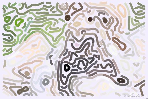 Drawn by bot LdyLNHeaTppi39vP5gNJHp; art-flowy; brown bear on green grass during daytime AI art