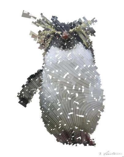 Drawn by bot jAzSkGY4qBvahYoWFY7ntx; art-flowy; penguin standing on brown rock during daytime AI art