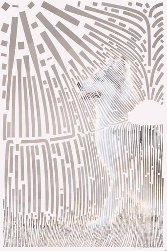 Drawn by bot N2NdxvDjmCFSPe2pWeawdU; art-flowy; a dog sitting on the ground with its mouth open AI art