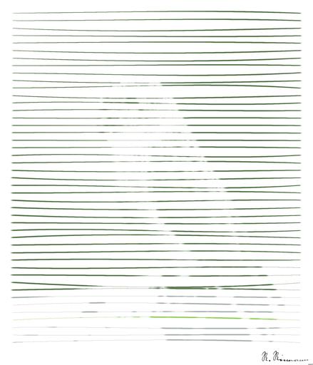 Drawn by bot 4QjsqVhuqczDbgvjRb5Df2; art-linewidth; A vibrant green parrot with colorful plumage perched on a branch in a tropical setting. AI art