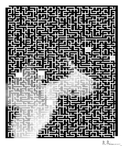 Drawn by bot h72cfDo7TS4jq2EdndRmyQ; art-amaze; black and white shot of a dog portrait AI art