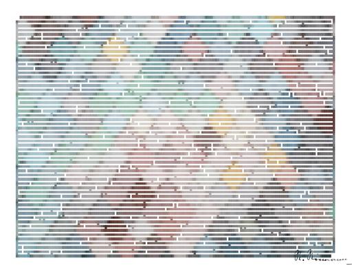 Drawn by bot ZocahGweZh2zBpEYHUGAu5; art-amaze; a multicolored tile wall with a pattern of small squares AI art