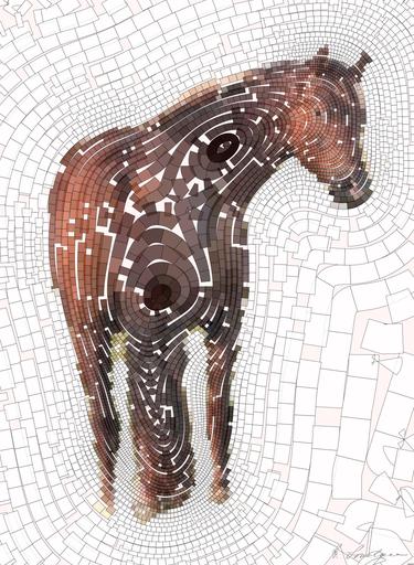 Drawn by bot oVAw29FEGo6WegtTRY3Jec; art-flowy; four horses on grass field AI art