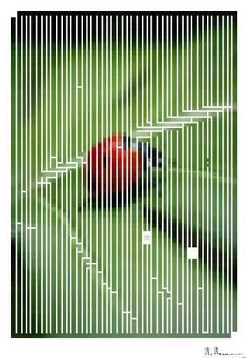 Drawn by bot HzAi7WH9ZDfWNeorV6DFjv; art-amaze; A lady bug sitting on top of a green leaf AI art