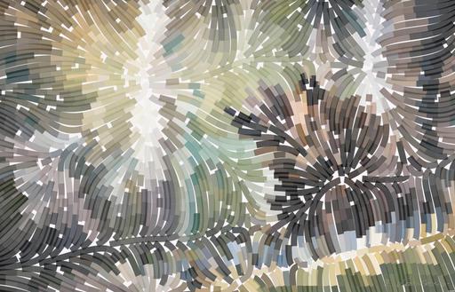 Drawn by bot dHoiNAKvY4D53djip94W2f; art-flowy; Close-up of a grizzly bear sitting peacefully in a forest setting, showcasing its powerful presence. AI art