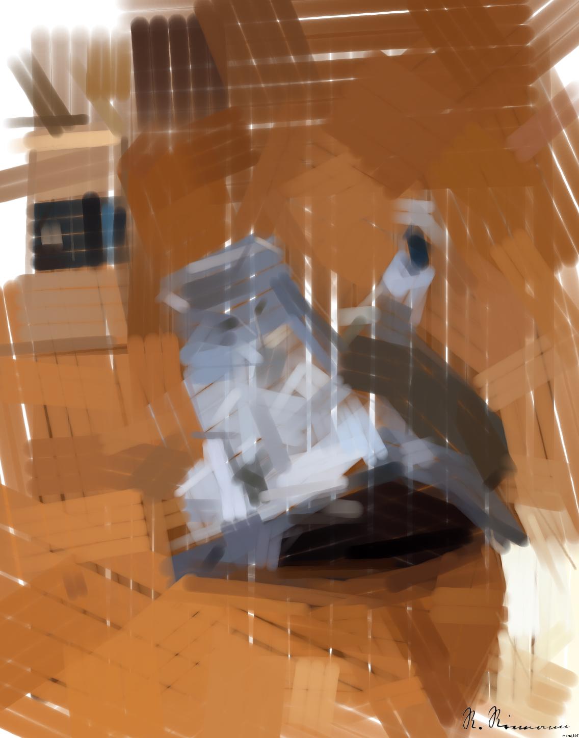 Drawn by bot fDaEMVeB4km3gMhMc2CsHi; art-primitive-paintbrush-ii; artwork for redditgetsdrawnbybot AI Art