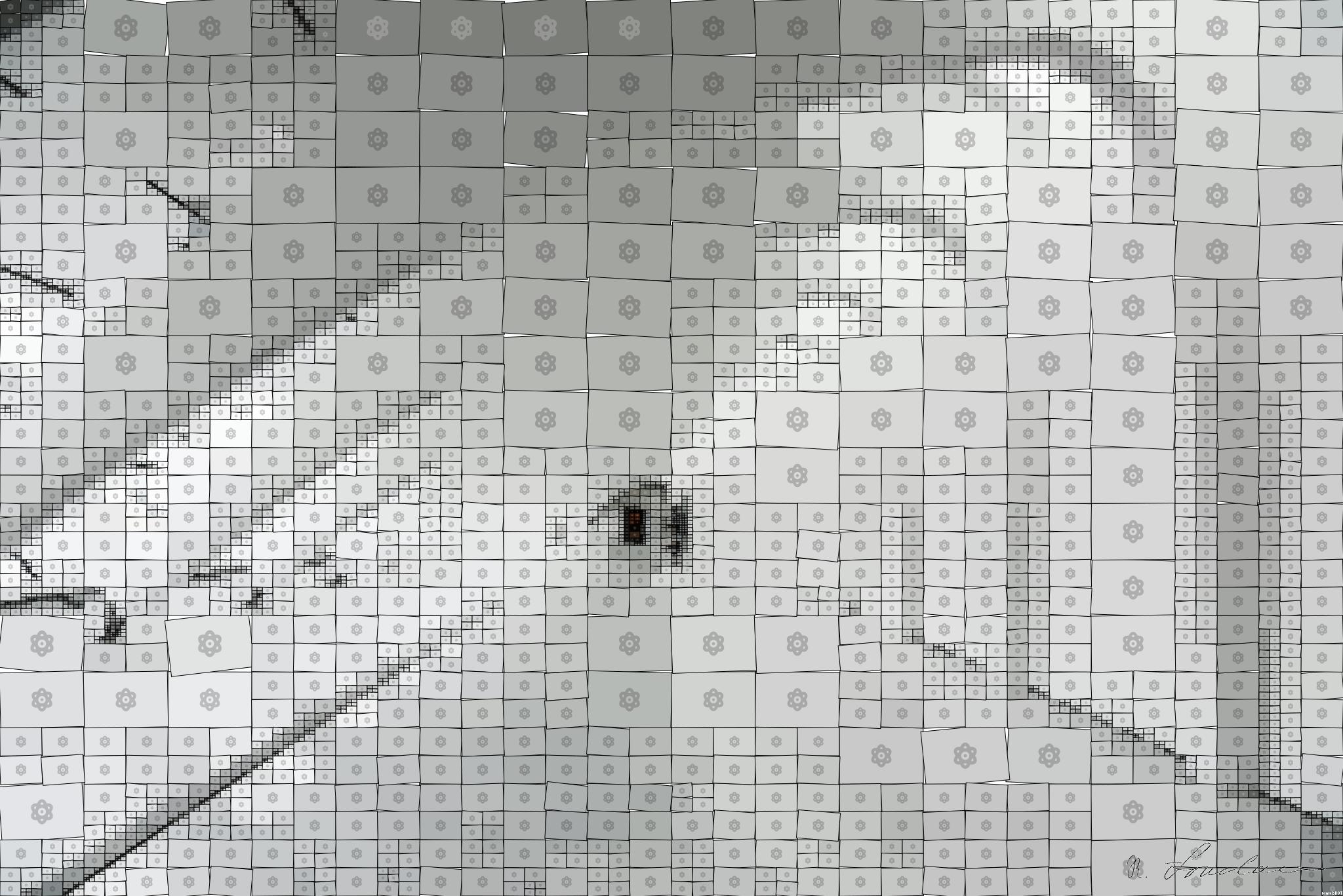Drawn by bot Uukvc9XwaLJ5hV2WsJW4Lq; art-quadrangle; Explore the sweeping modern arches and minimalistic design of the Milwaukee Art Museum's white hallway. AI Art