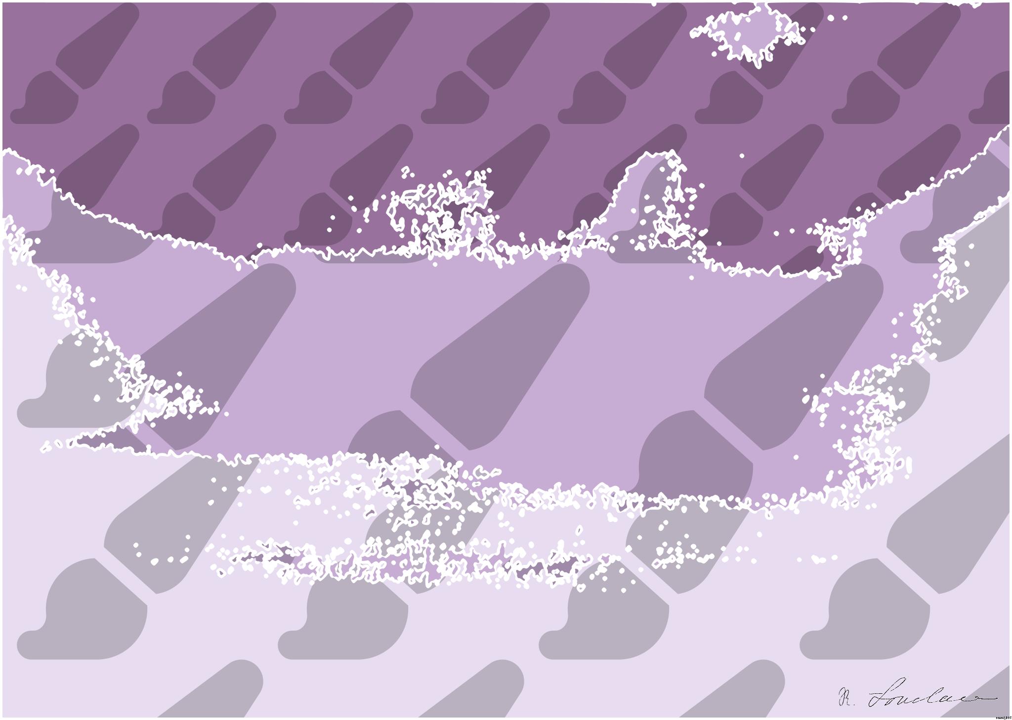 Drawn by bot 5PRWYNsfsKLoiihsBmF9Ua; art-bloby; a watercolor painting of a purple sky AI Art