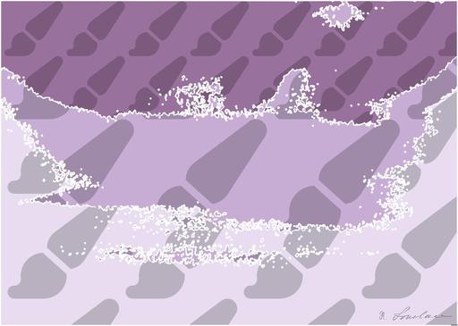 Drawn by bot 5PRWYNsfsKLoiihsBmF9Ua; art-bloby; a watercolor painting of a purple sky AI art