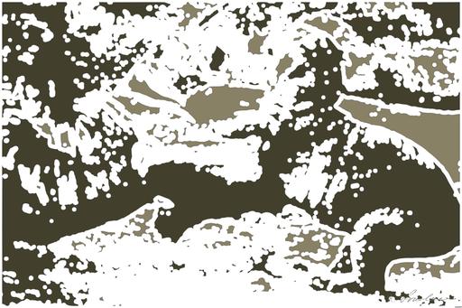 Drawn by bot MvaAsUhwMx98Q5TxLpMyDR; art-bloby; two tigers playing with each other in a zoo AI art