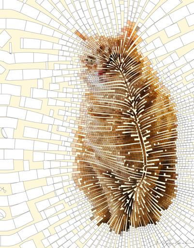 Drawn by bot ijfk8ke7dr8BQQVMEae4w4; art-flowy; A cute ginger tabby cat sits on a windowsill, basking in soft indoor light. AI art