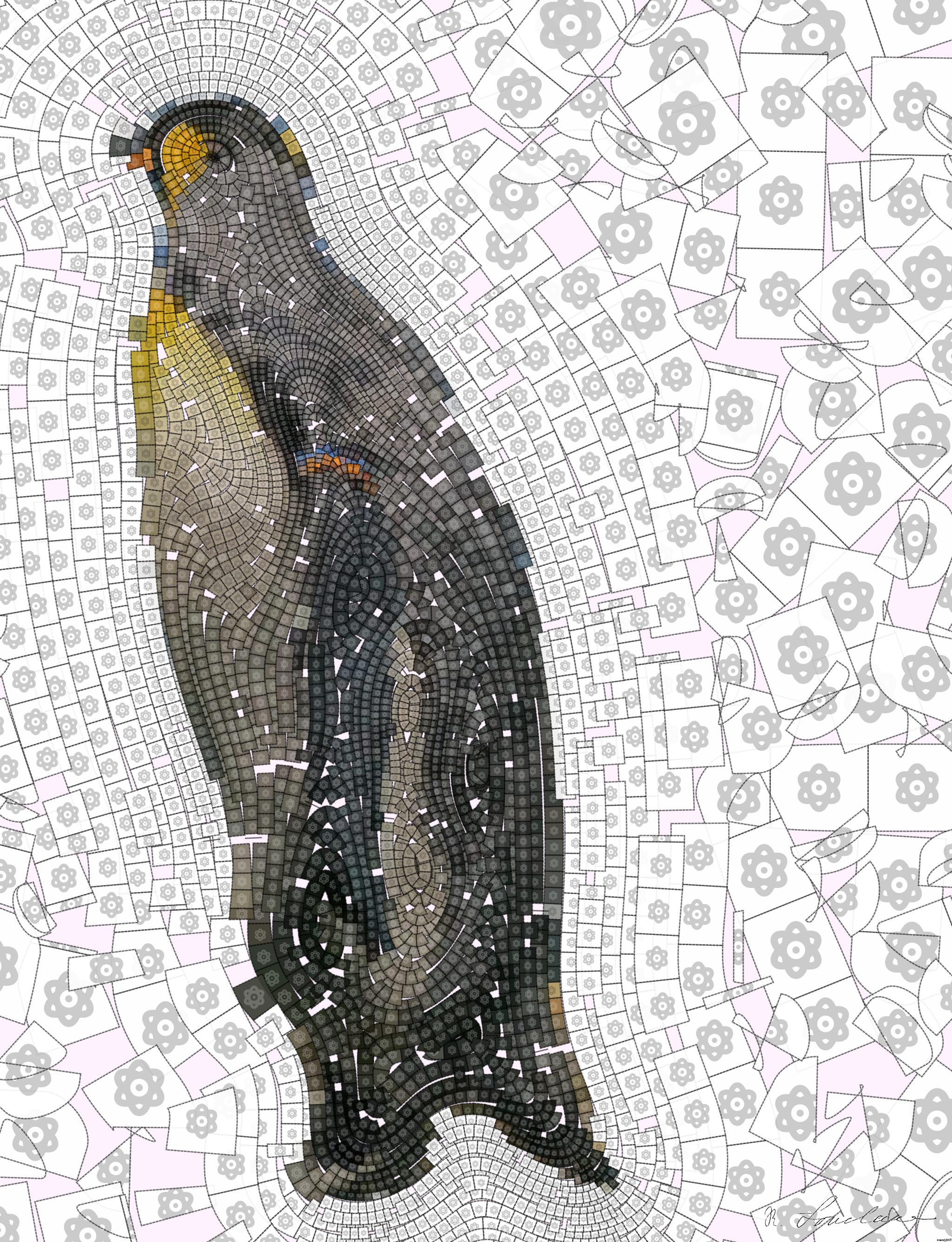 Drawn by bot EMCJMq7jmuEkUJw9pMpuXj; art-flowy; King penguins standing together, showcasing their natural habitat in a snowy landscape. AI Art
