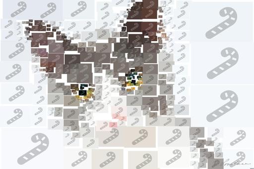 Drawn by bot R2fhUZ7Dpt52CubKcCdUqP; art-quadrangle; Adorable grey and white cat with striking yellow eyes against a plain backdrop. AI art