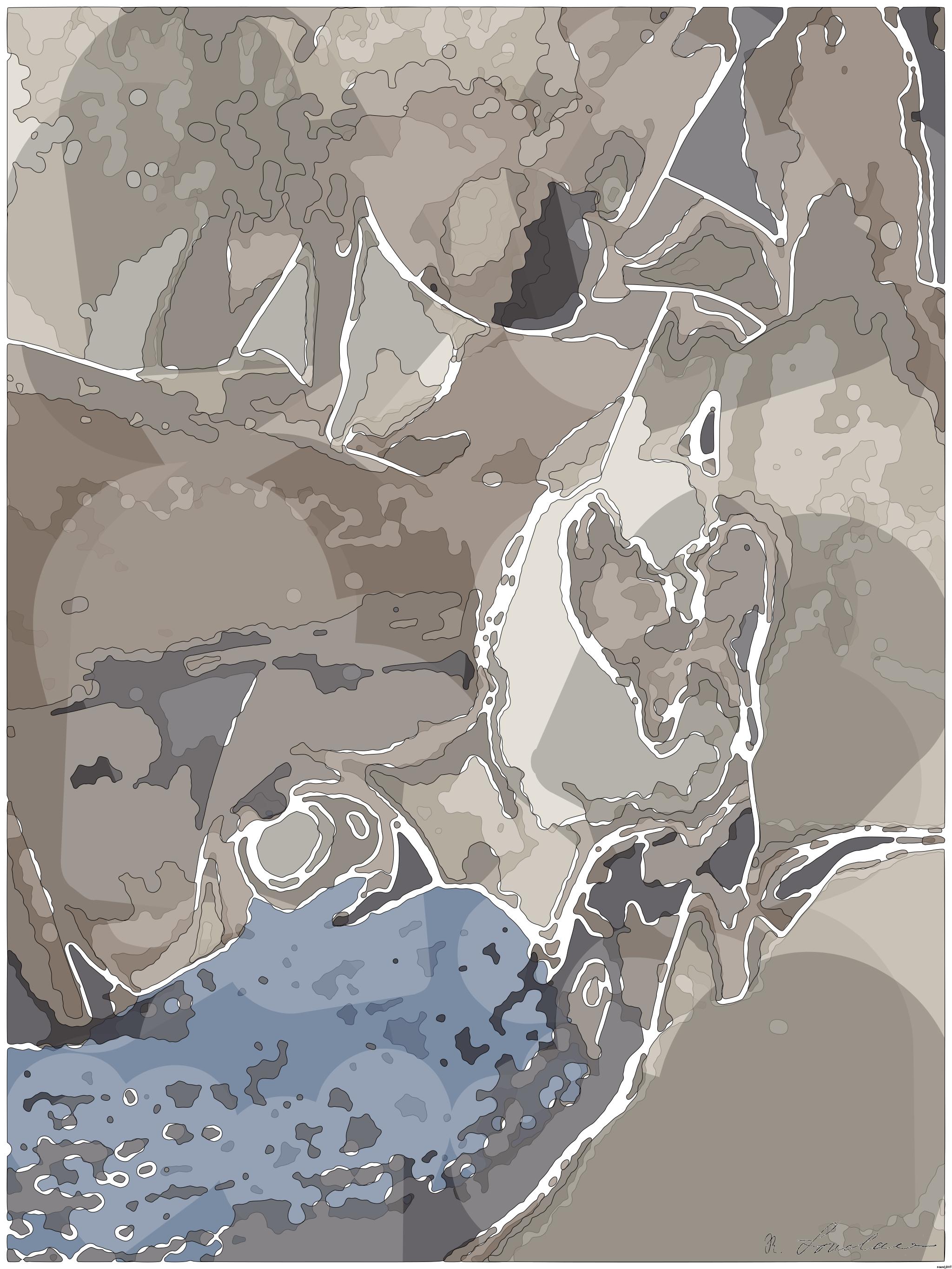 Drawn by bot bpwkAvyDGJrsXzAgSddT7X; art-bloby; Top view of unrecognizable female in sweater sitting with cute rabbit during holiday on crumpled textile with Christmas baubles and tinsel AI Art