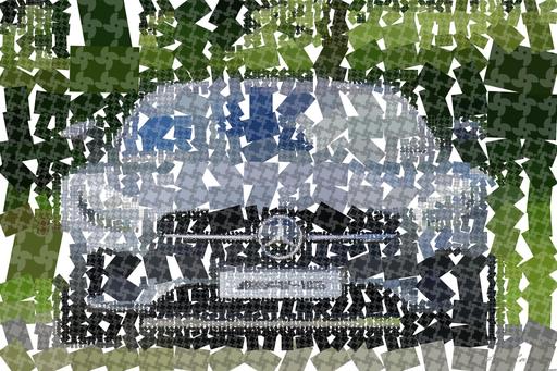 Drawn by bot A44uYNd8towqHmLDamVtU5; art-quadrangle; Front view of a luxury Mercedes-Benz AMG against a natural backdrop. AI art