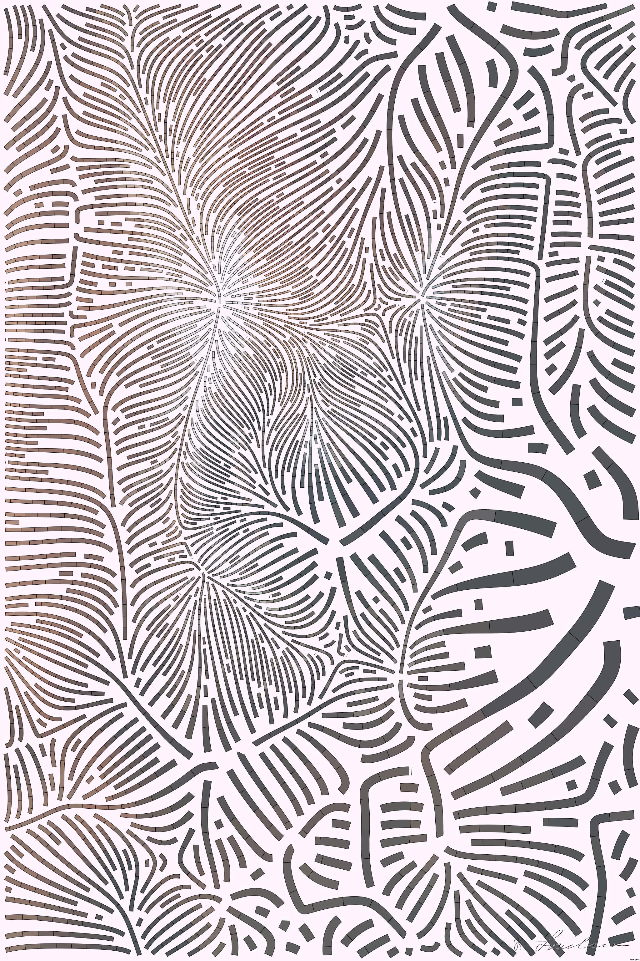 Drawn from photo on Unsplash: brown horse AI Art