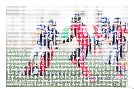 Drawn by bot 8LHA53JwSDPWL6oqM7kWaS; art-amaze; football players in red jersey shirt and red pants running on green grass field during daytime AI art