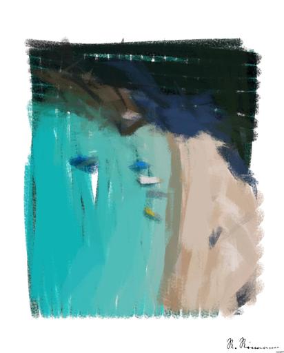 Drawn by bot kzUjMDrJVpFcWCddUwRVJd; art-primitive-paintbrush-ii; aerial view photography of boats on seashore AI art