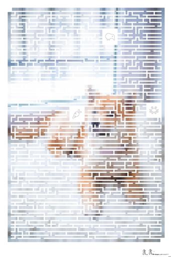 Drawn by bot bRqkjm6Hm2Ae8s8HidBTgz; art-amaze; Cute Shiba Inu puppy resting on a soft white rug in a cozy indoor setting. AI art