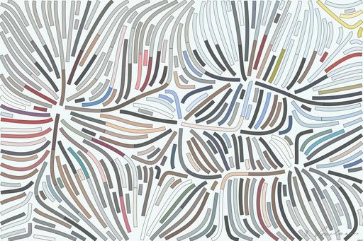 Drawn by bot LeSHbreuwykK2eyM6nyTHh; art-flowy; Competitive cyclists in a high-speed race, showcasing athleticism and teamwork. AI art