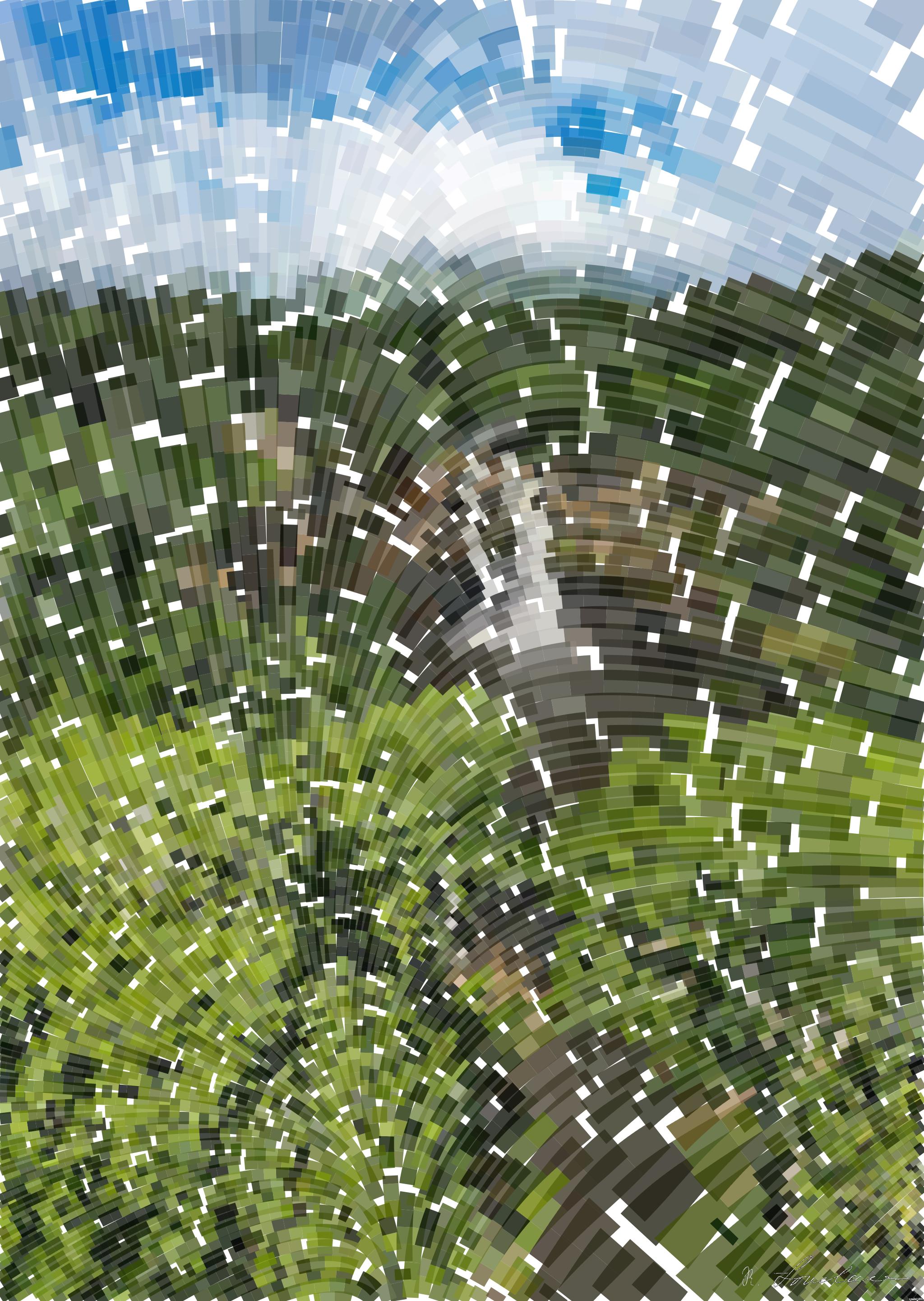 Drawn by bot duEbvgsZNAsqBLT6dRszgm; art-flowy; a waterfall in the middle of a lush green forest AI Art