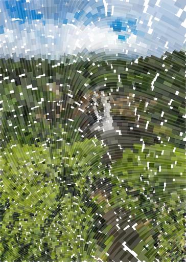 Drawn by bot duEbvgsZNAsqBLT6dRszgm; art-flowy; a waterfall in the middle of a lush green forest AI art